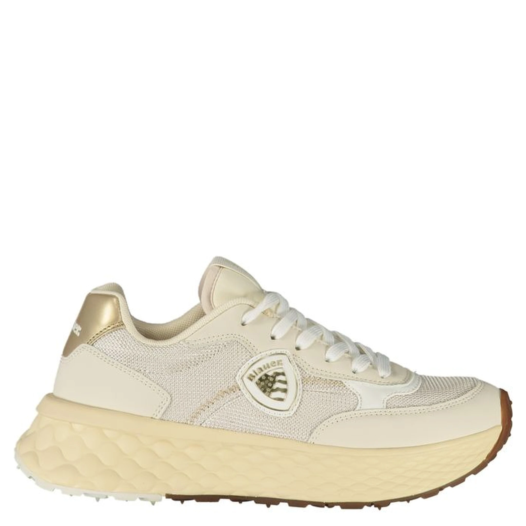 Beige Leather Women Sneaker