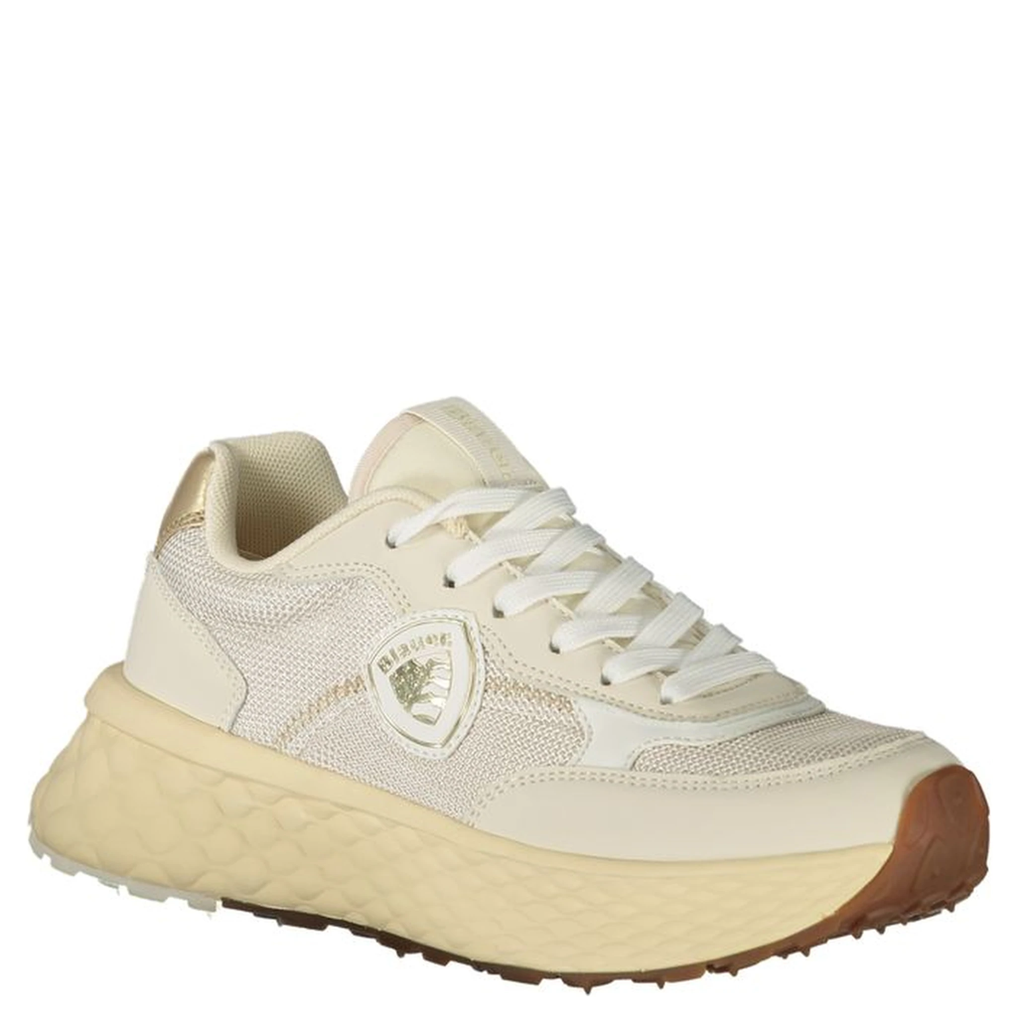 Beige Leather Women Sneaker