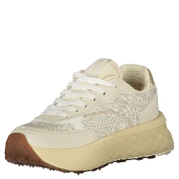 Beige Leather Women Sneaker