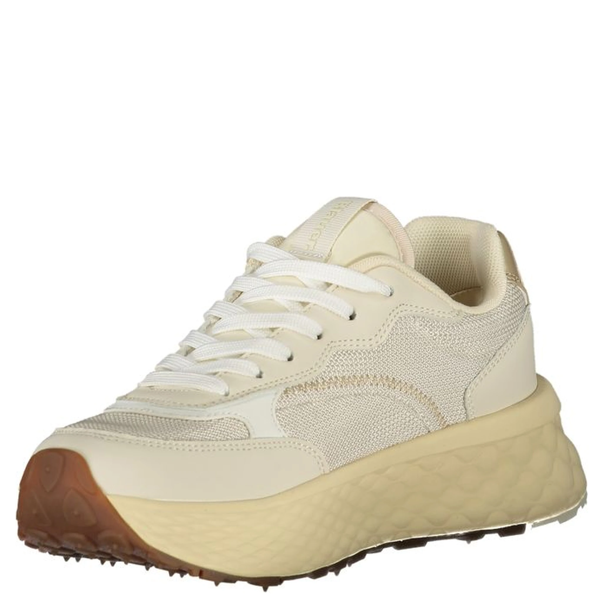 Beige Leather Women Sneaker