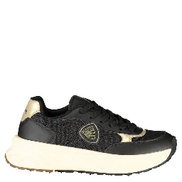 Black Leather Women Sneaker