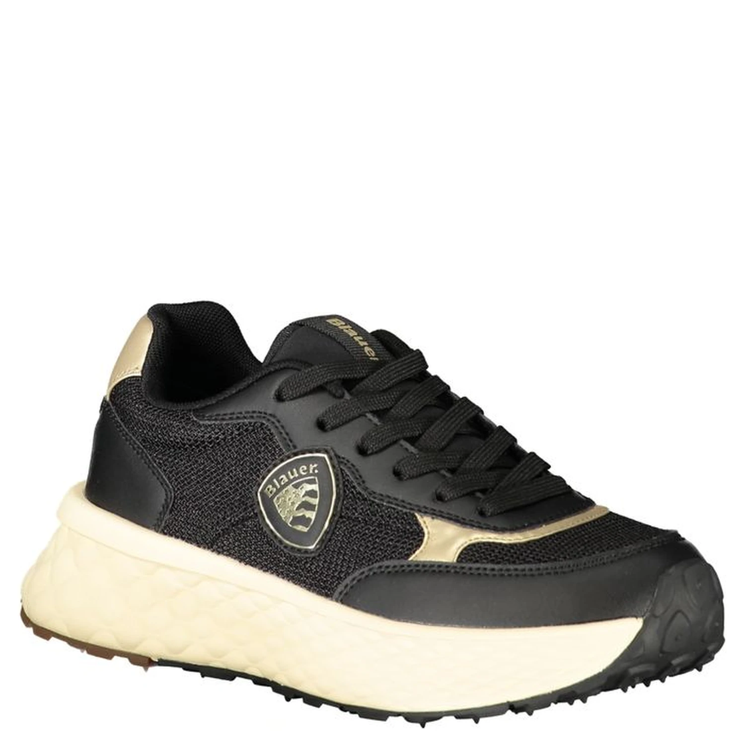 Black Leather Women Sneaker