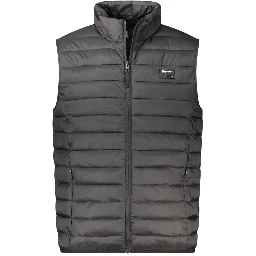 Black Polyester Men Jacket