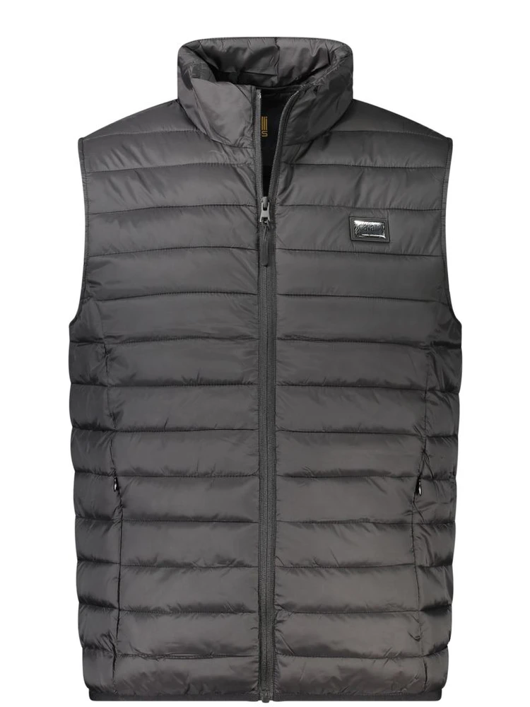 Black Polyester Men Jacket