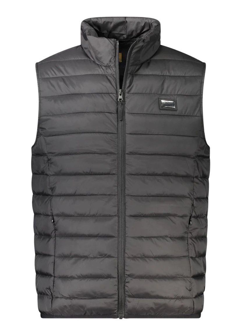 Black Polyester Men Jacket