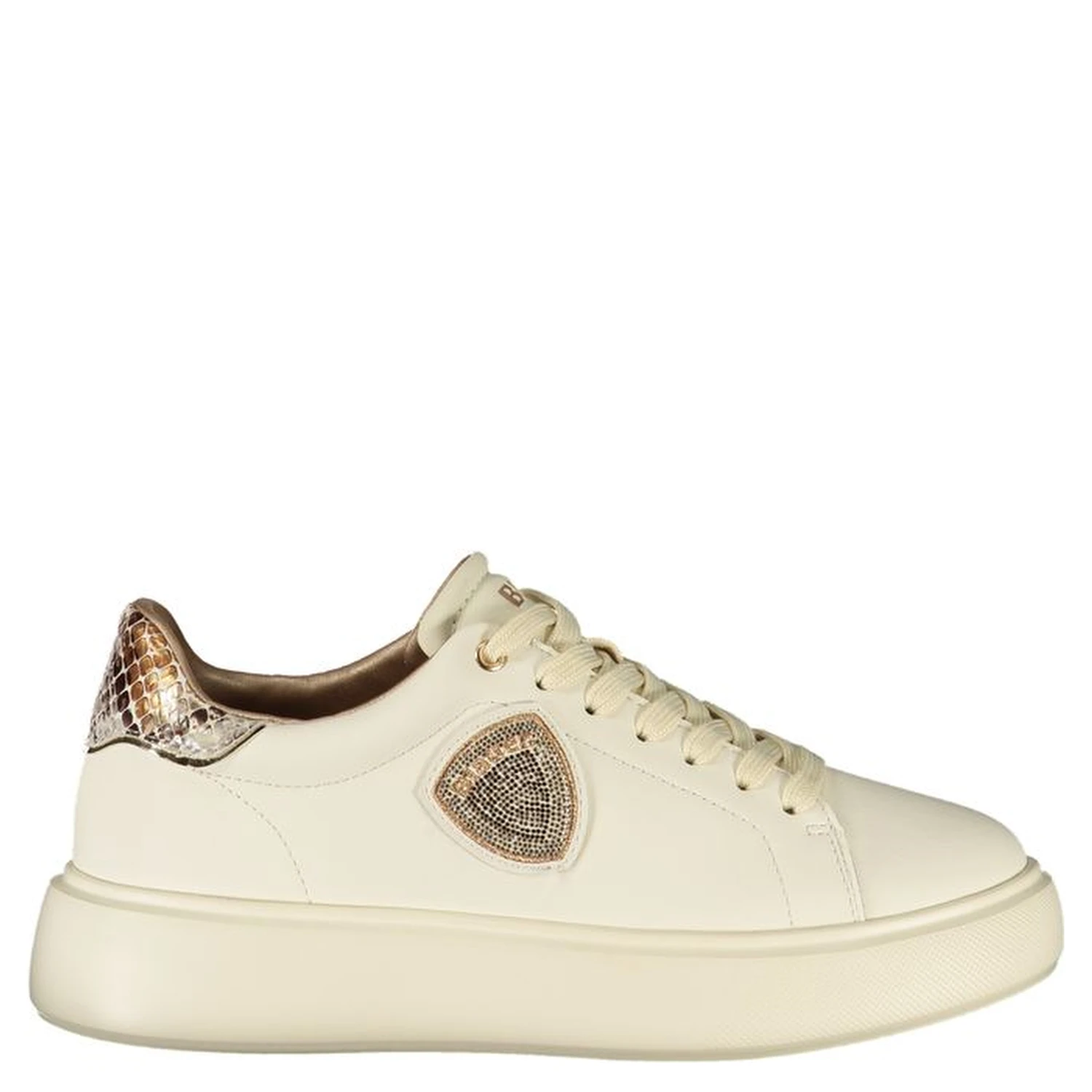 Beige Leather Women Sneaker