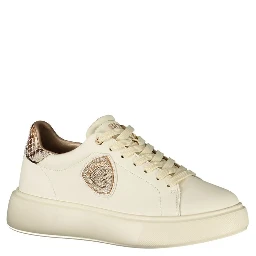 Beige Leather Women Sneaker