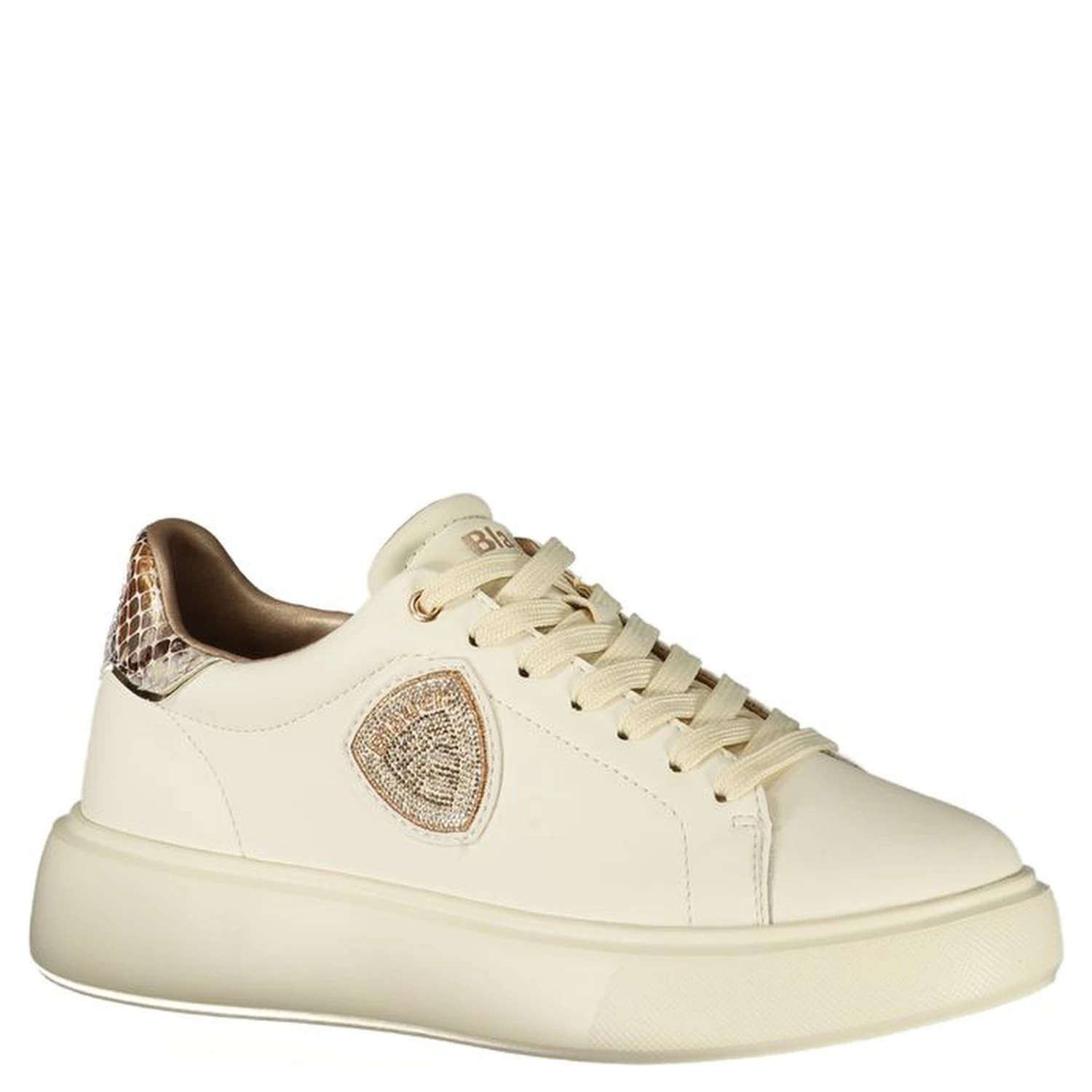 Beige Leather Women Sneaker