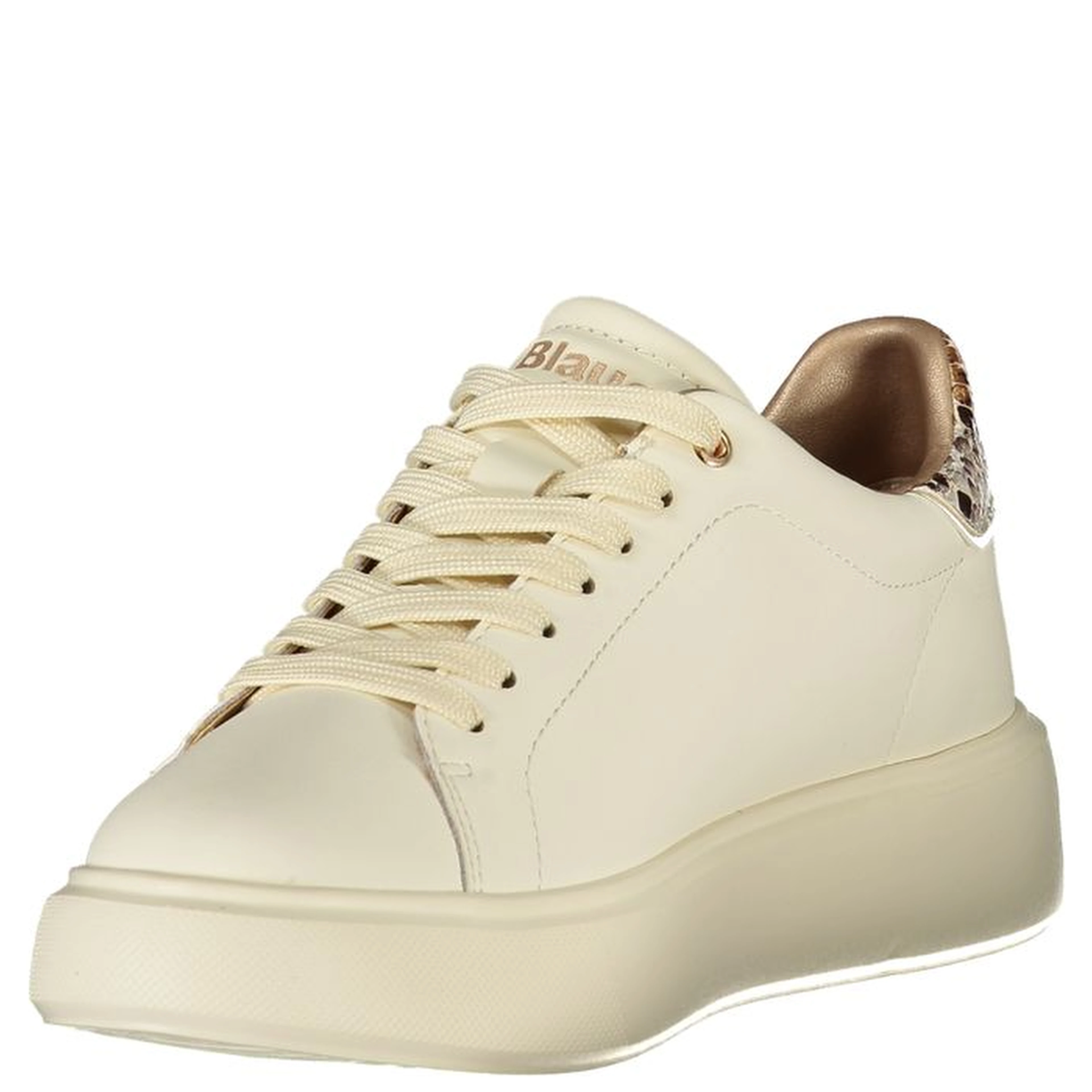 Beige Leather Women Sneaker