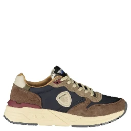 Blue Leather Men Sneaker