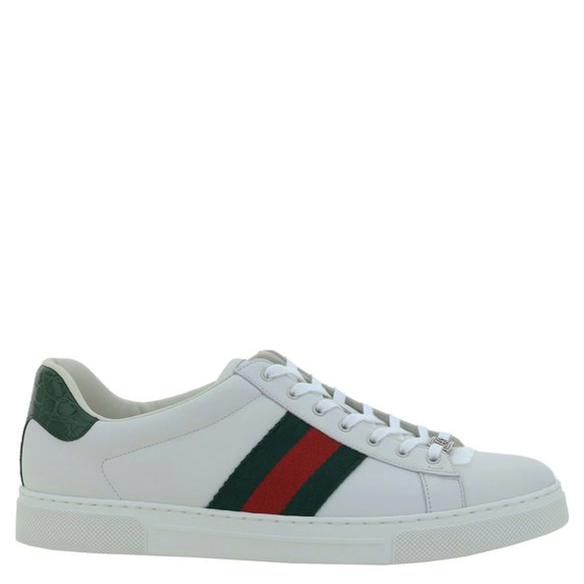 White Calf Leather Bos Taurus Low Top Sneakers