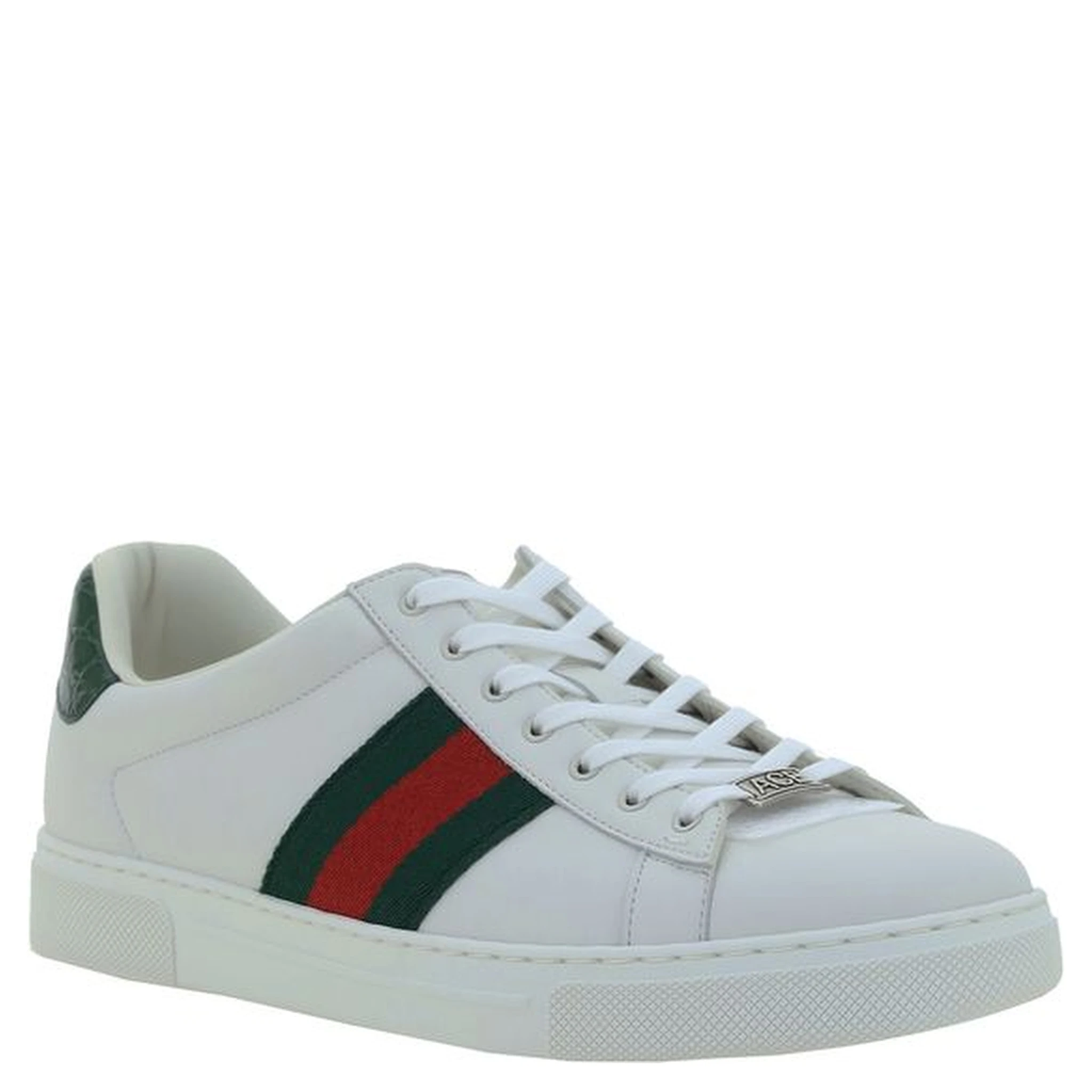 White Calf Leather Bos Taurus Low Top Sneakers