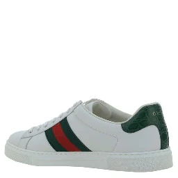 White Calf Leather Bos Taurus Low Top Sneakers