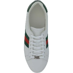White Calf Leather Bos Taurus Low Top Sneakers