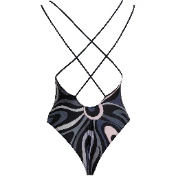 One-piece swimsuit with print