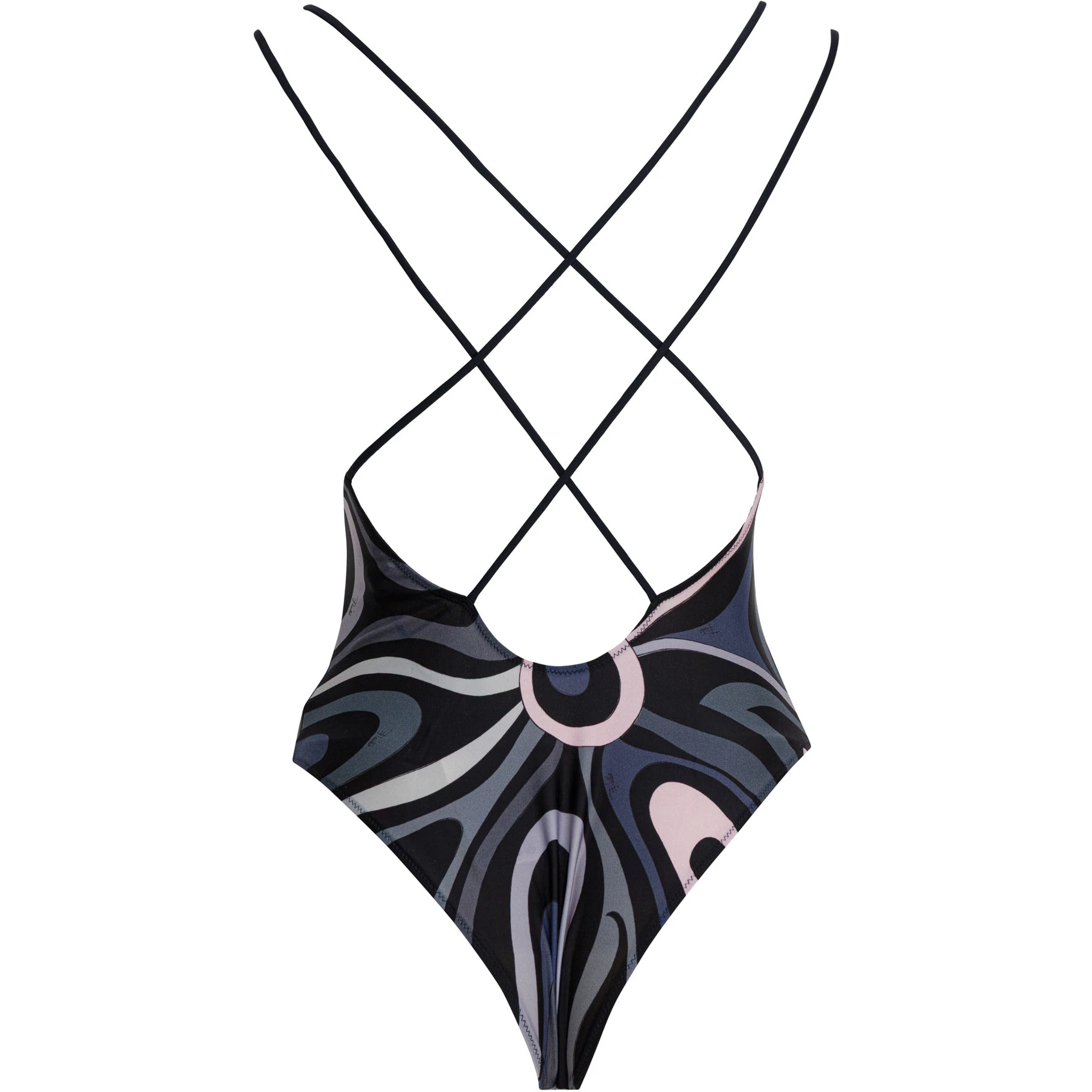 One-piece swimsuit with print