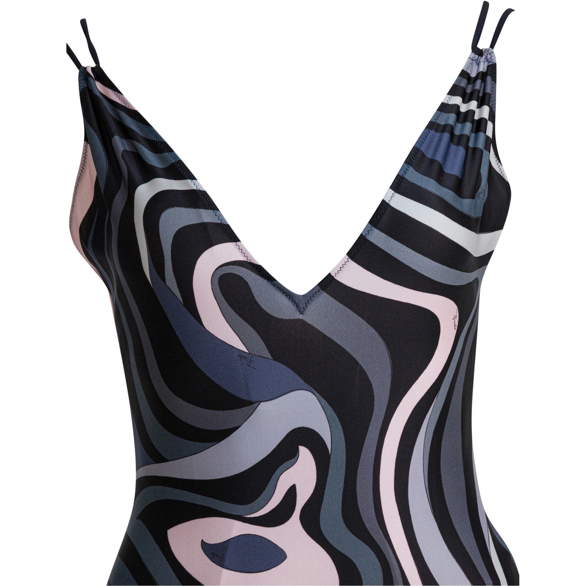 One-piece swimsuit with print