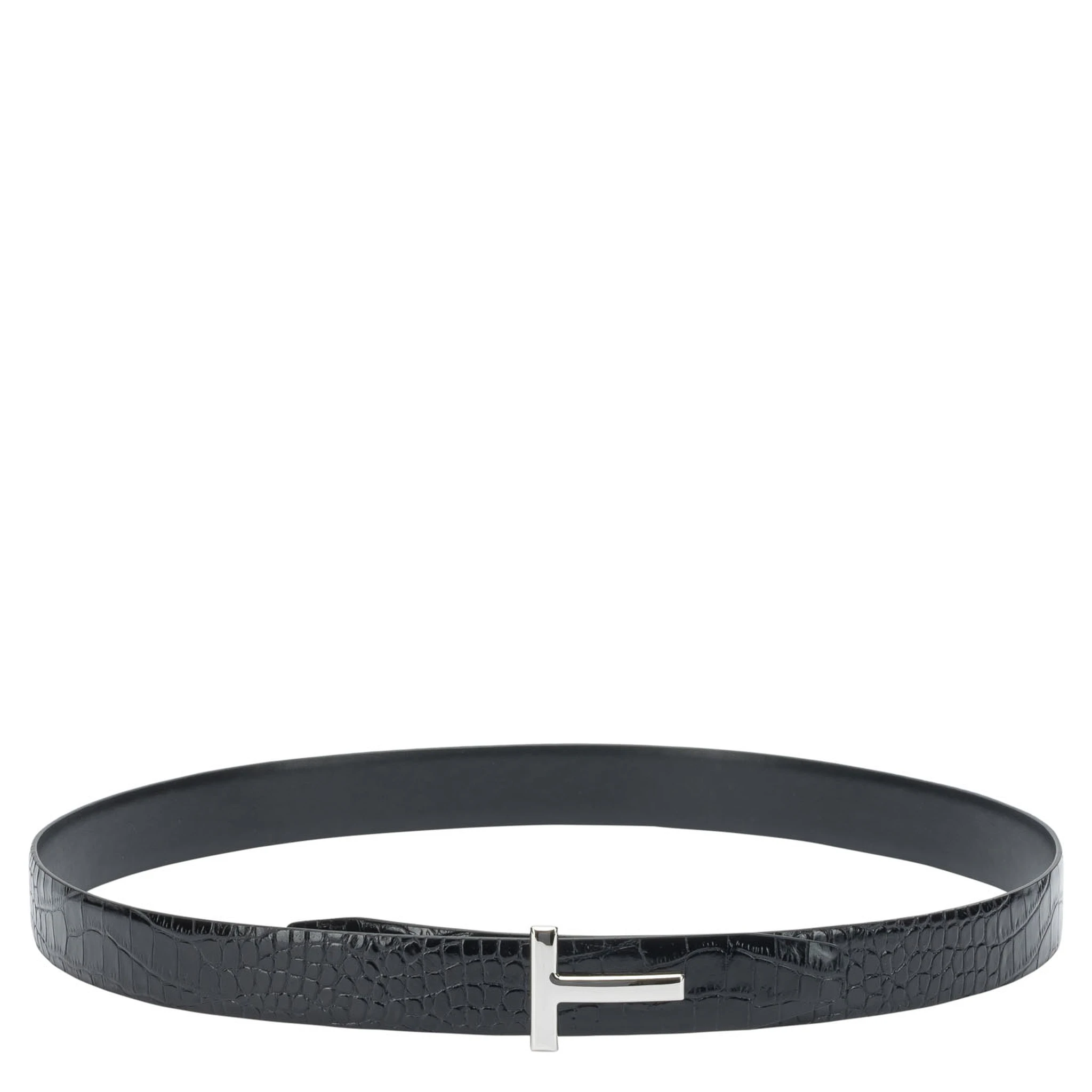 Belt with crocodile print