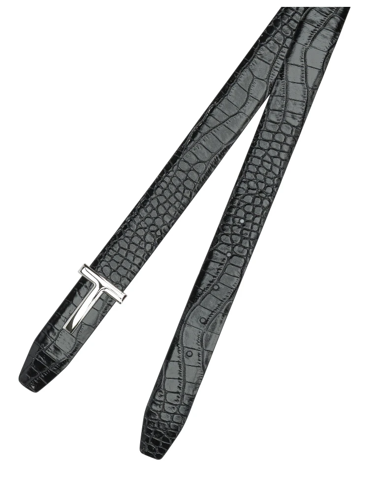 Belt with crocodile print alternative
