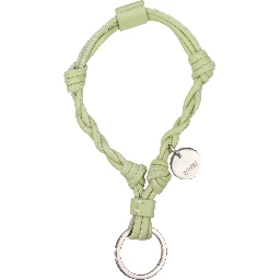 Green Leather Keychain