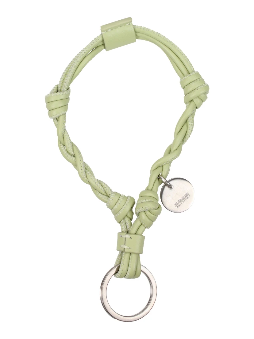 Green Leather Keychain