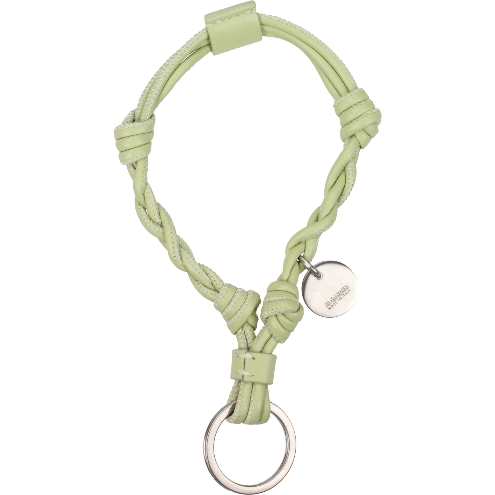 Green Leather Keychain