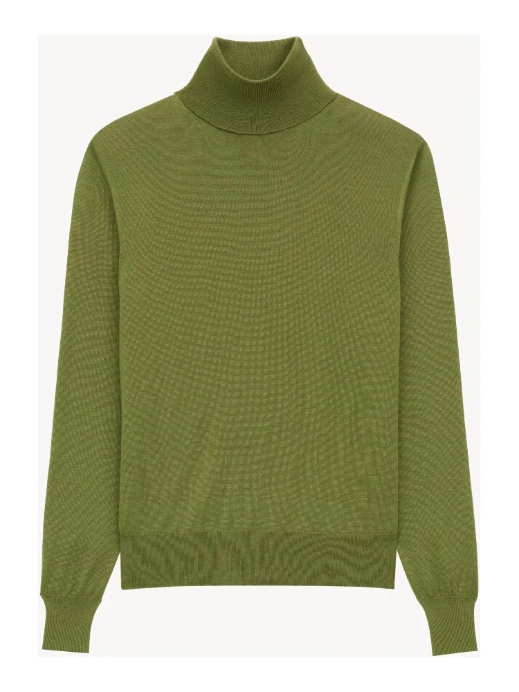 Turtleneck knitwear in wool
