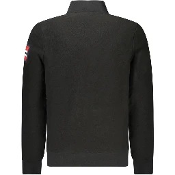 Black Polyester Men Sweater