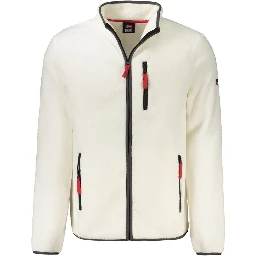 White Polyester Men Sweater