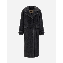 Shearling effect coat
