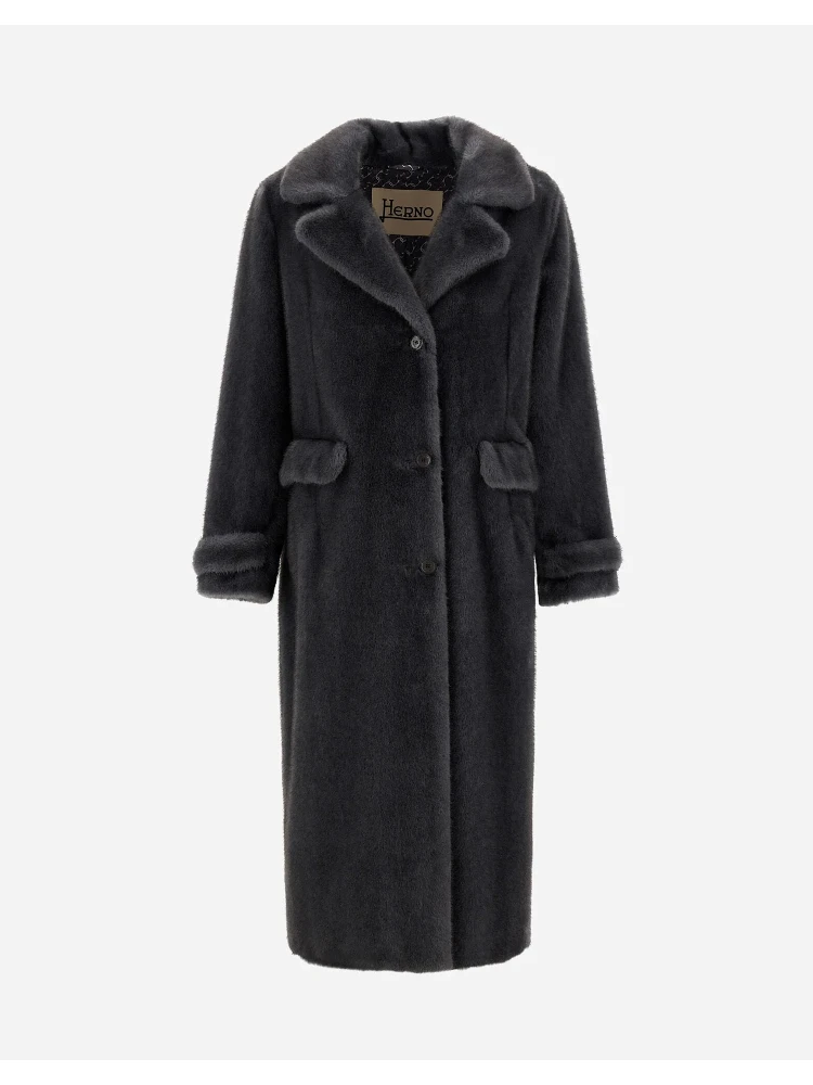 Shearling effect coat