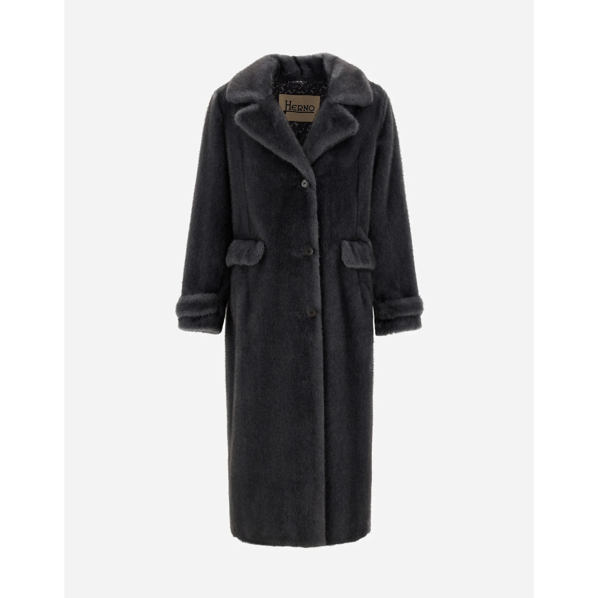 Shearling effect coat
