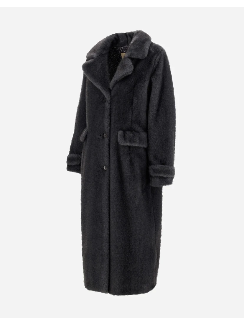 Shearling effect coat