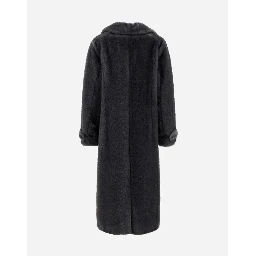 Shearling effect coat