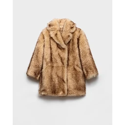 Shearling caban jacket