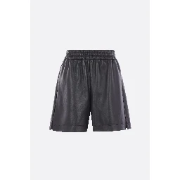 Leather bermuda shorts
