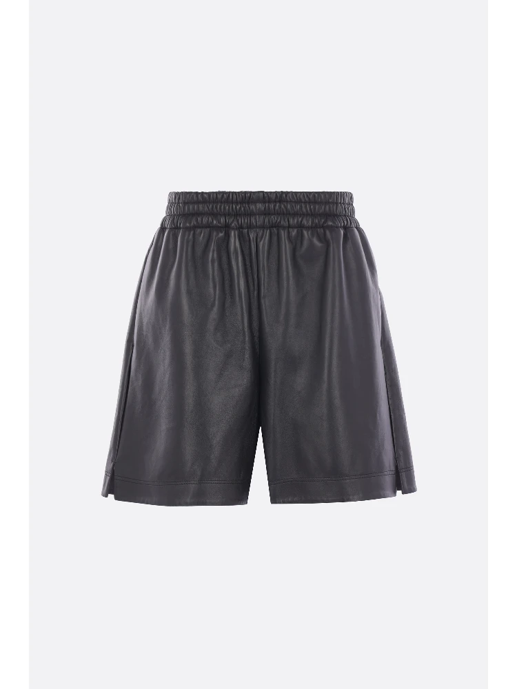 Leather bermuda shorts