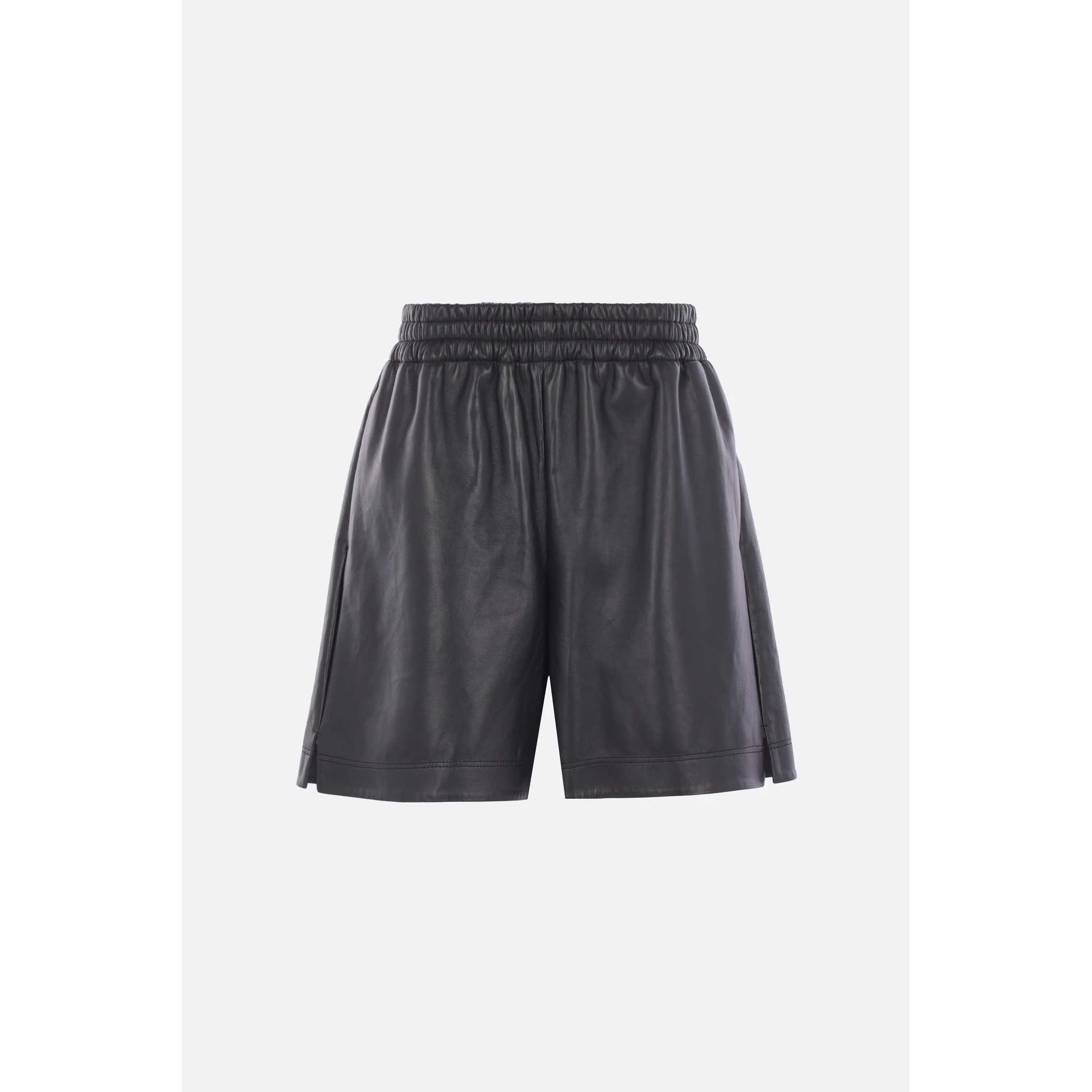 Leather bermuda shorts