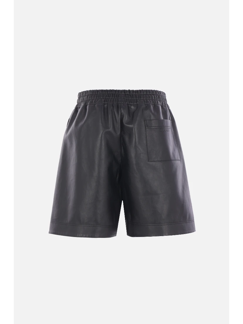 Leather bermuda shorts