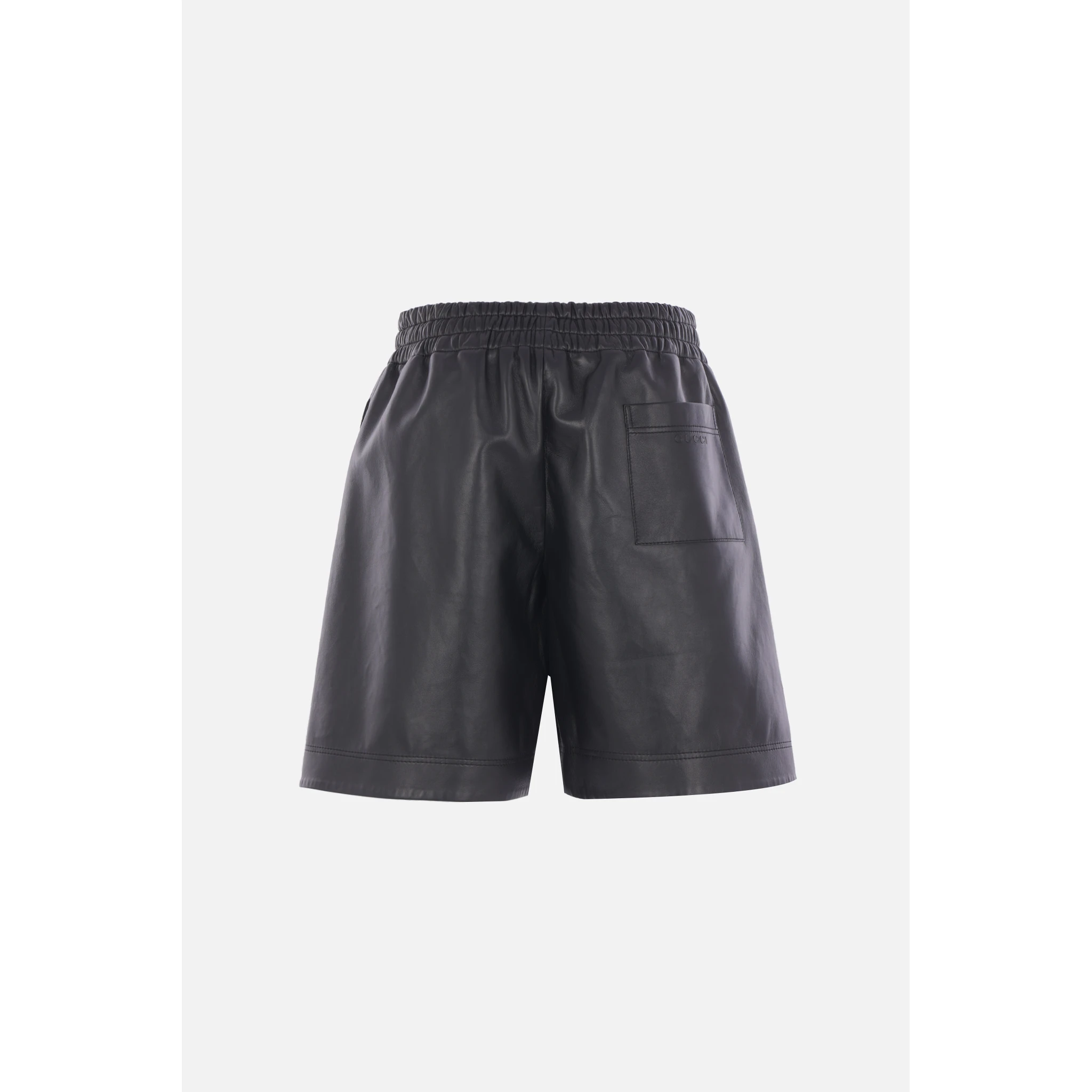 Leather bermuda shorts