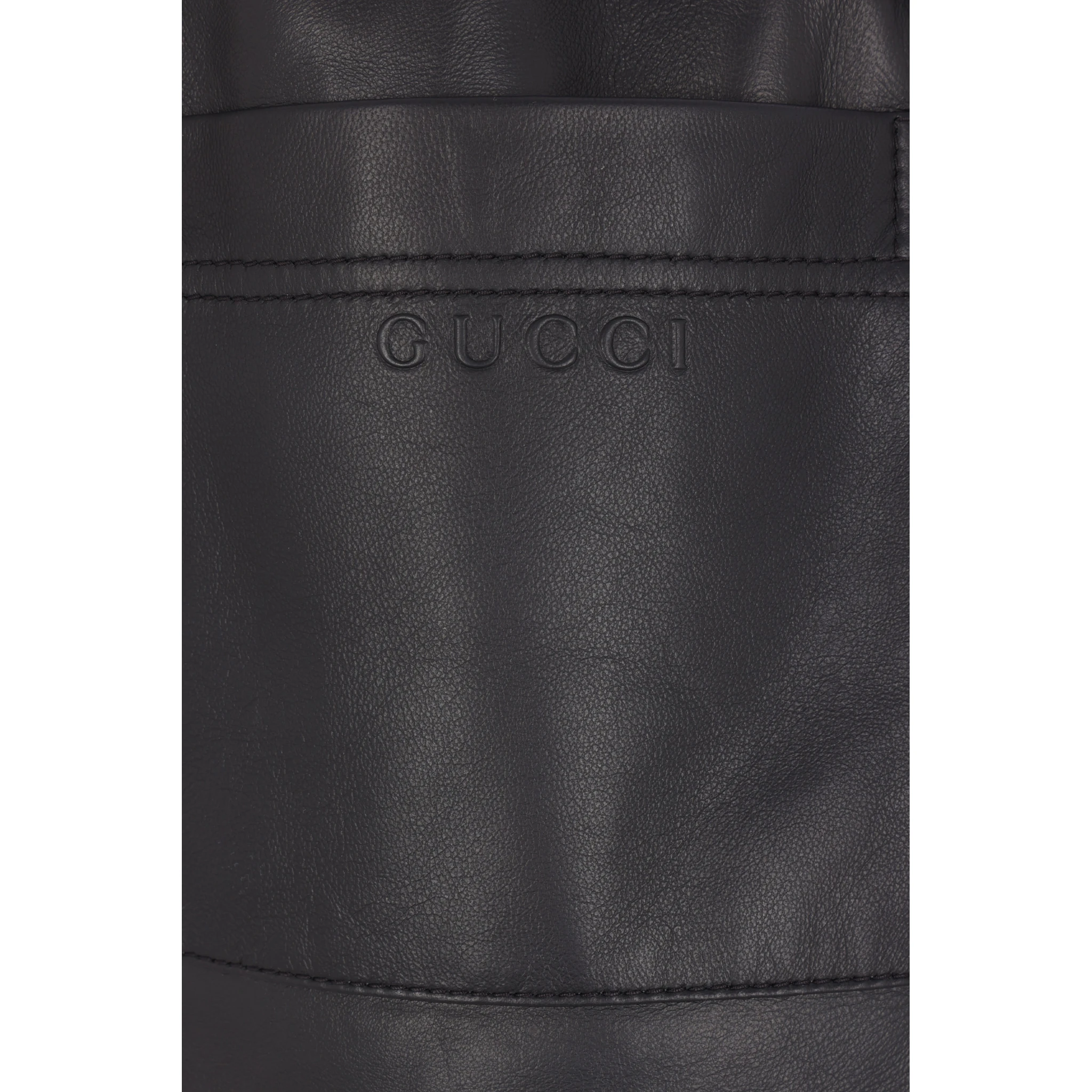 Leather bermuda shorts