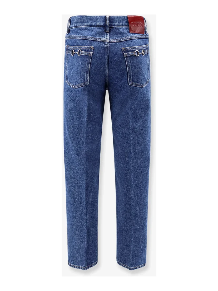 Jeans with Horsebit details