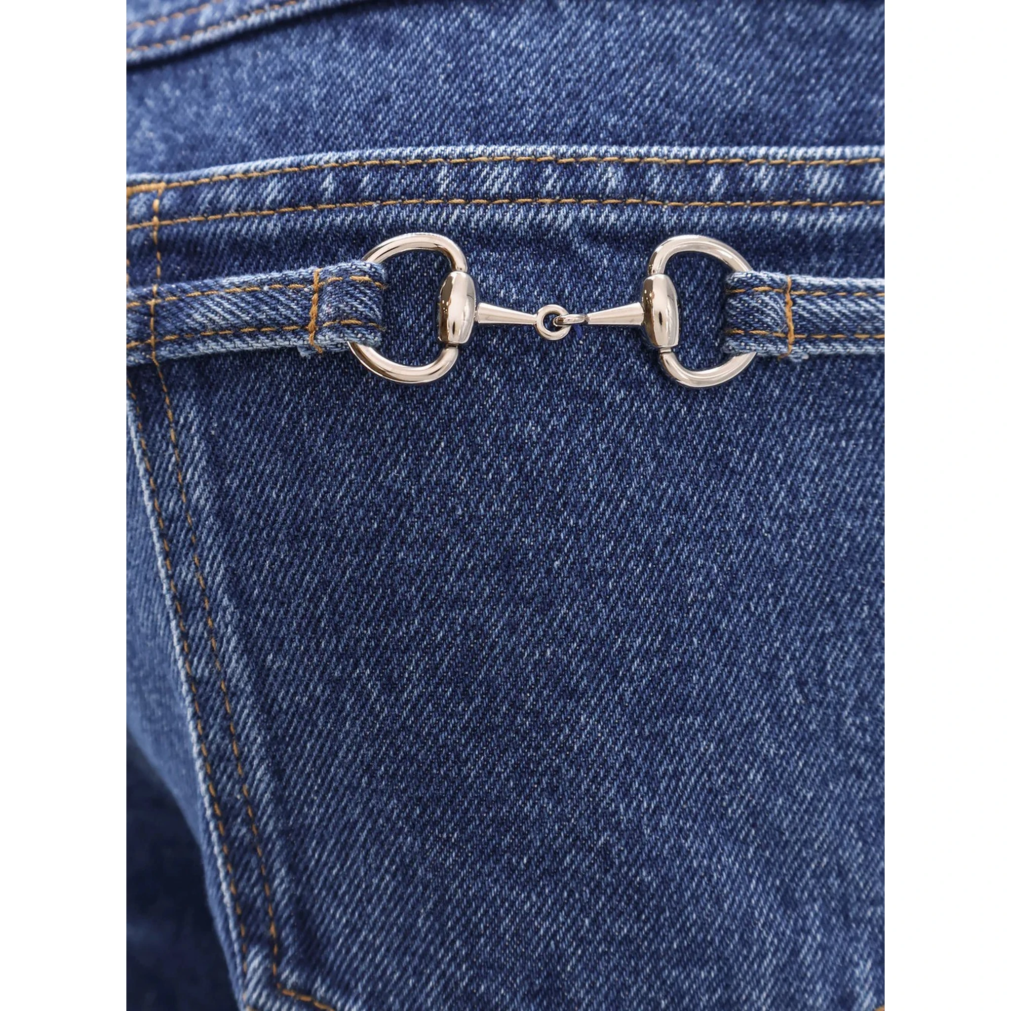 Jeans with Horsebit details