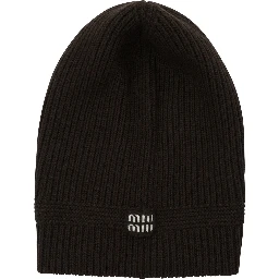 Virgin wool and cashmere beanie