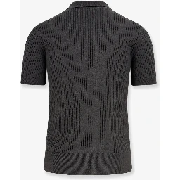 Wool and cashmere polo shirt short sleeves