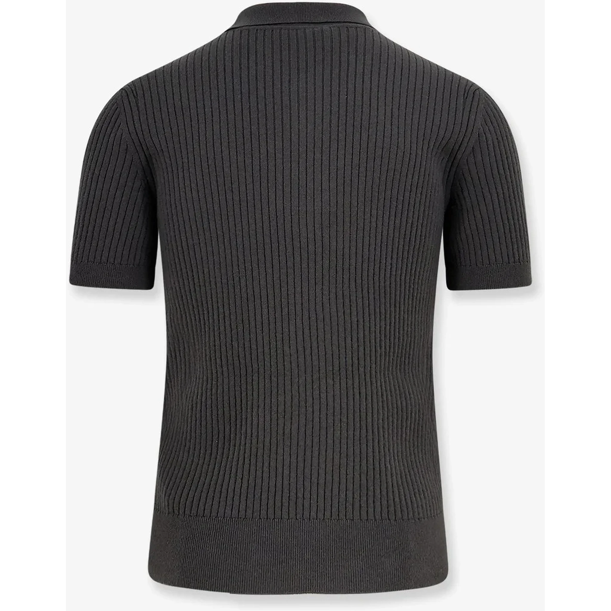 Wool and cashmere polo shirt short sleeves