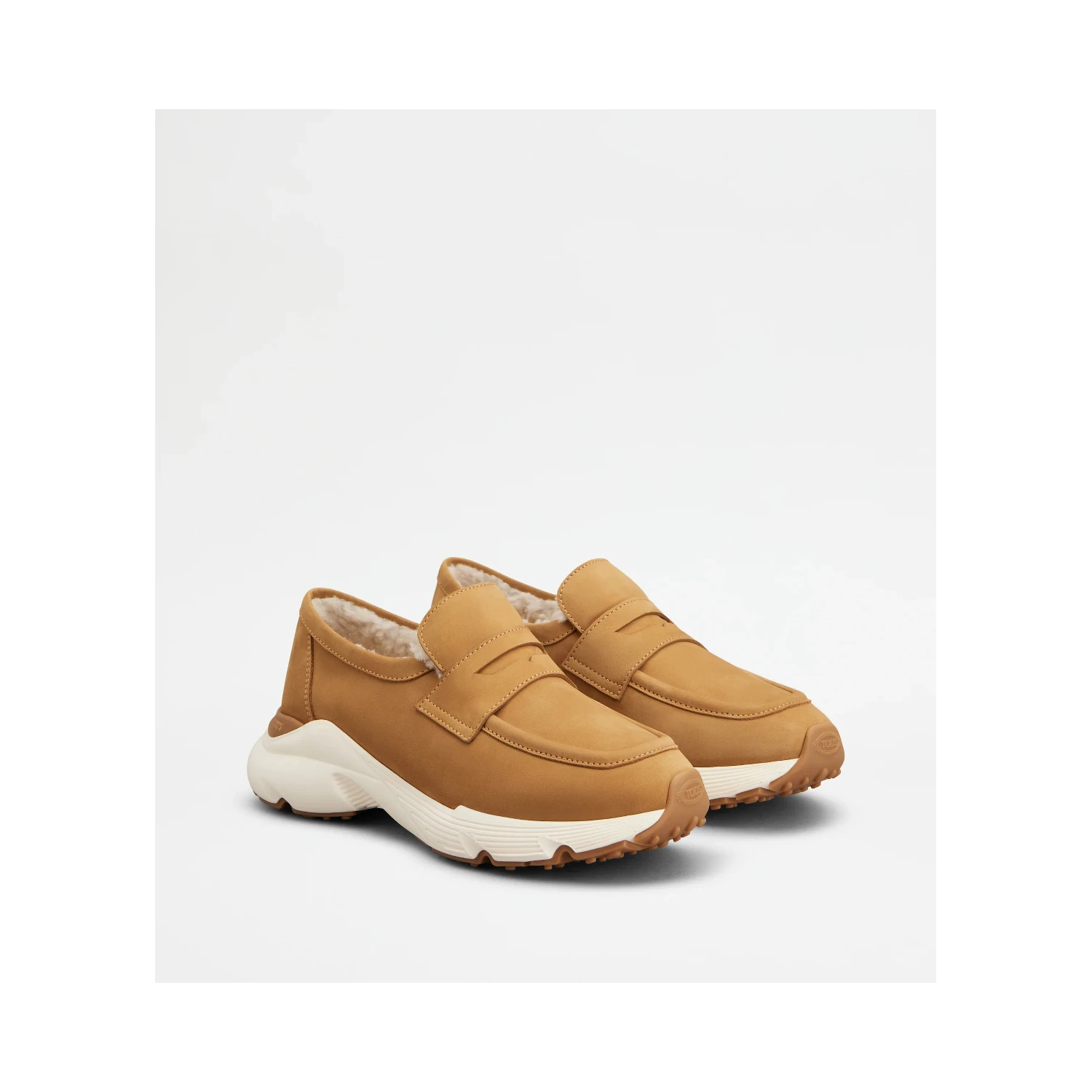 Nabuk leather sport loafers