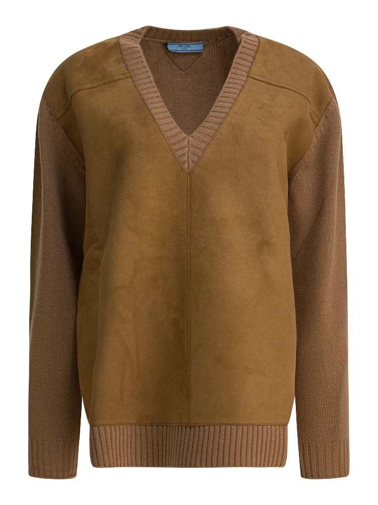 Cashmere and wool knitwear V neck