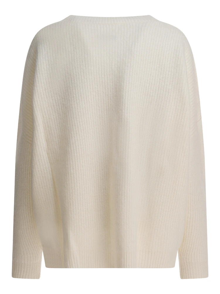 Crewneck knitwear in wool and cashmere
