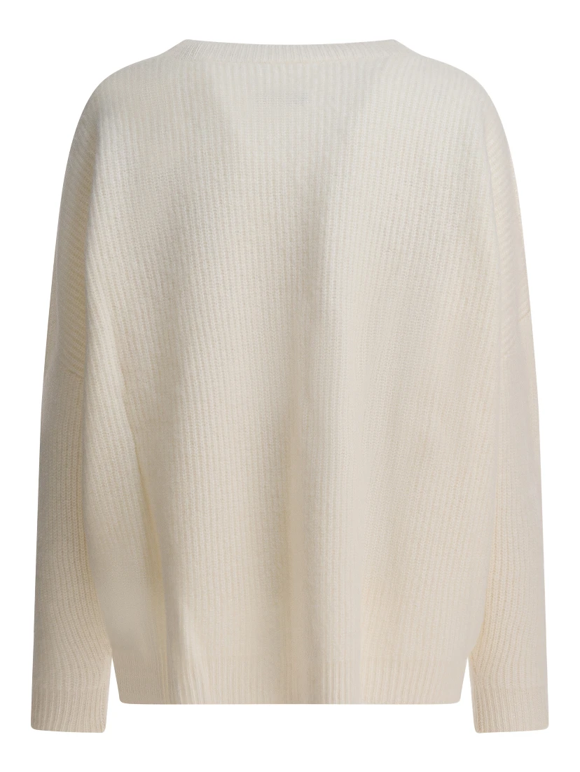 Crewneck knitwear in wool and cashmere